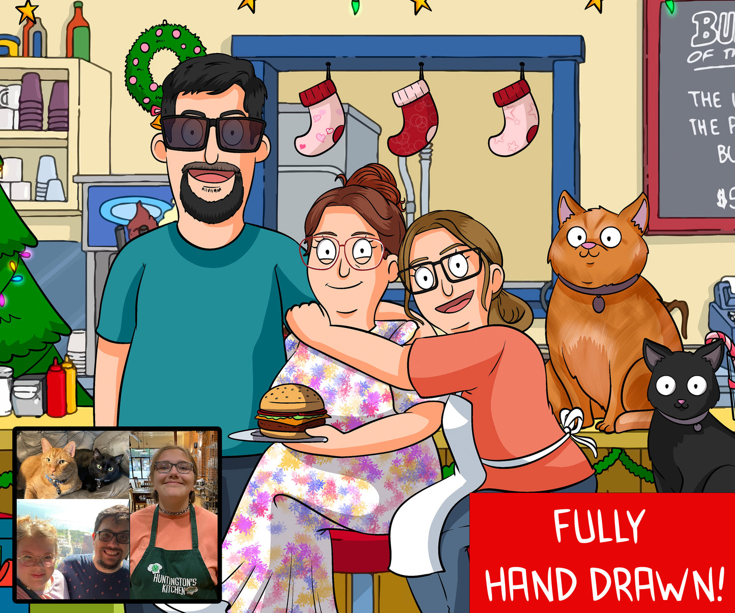 Bobs Burgers Hand Drawn Portrait
