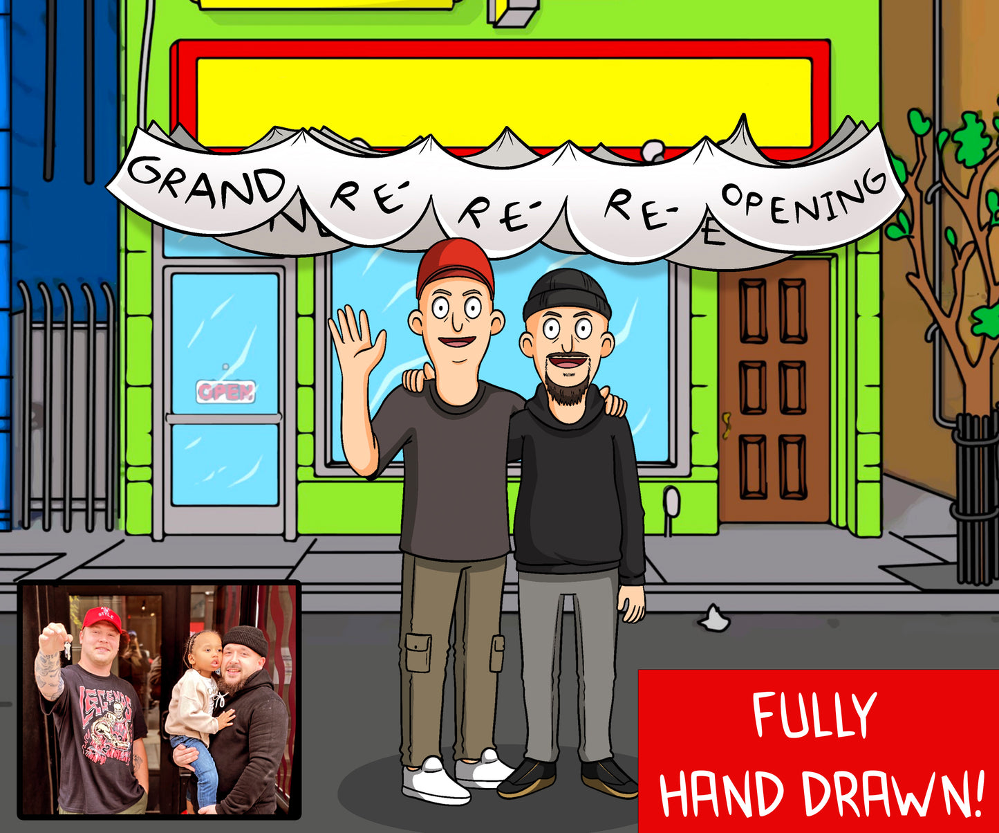 Bobs Burgers Hand Drawn Portrait