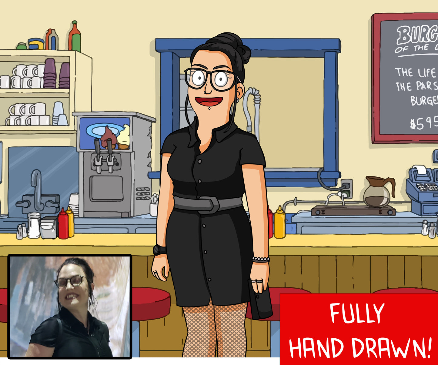 Bobs Burgers Hand Drawn Portrait