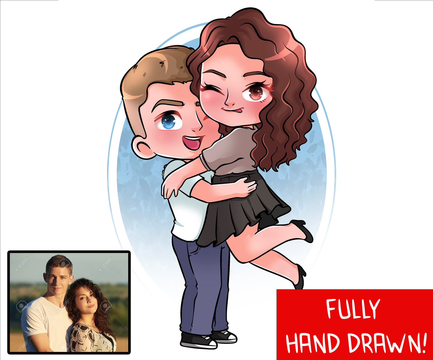 Chibi Hand Drawn Portrait