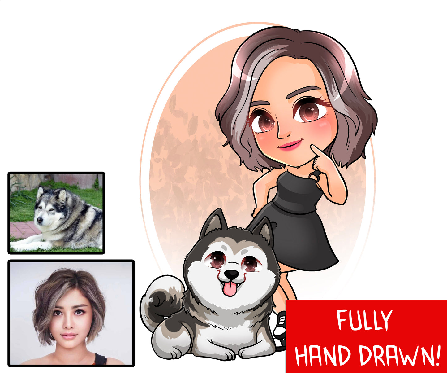 Chibi Hand Drawn Portrait