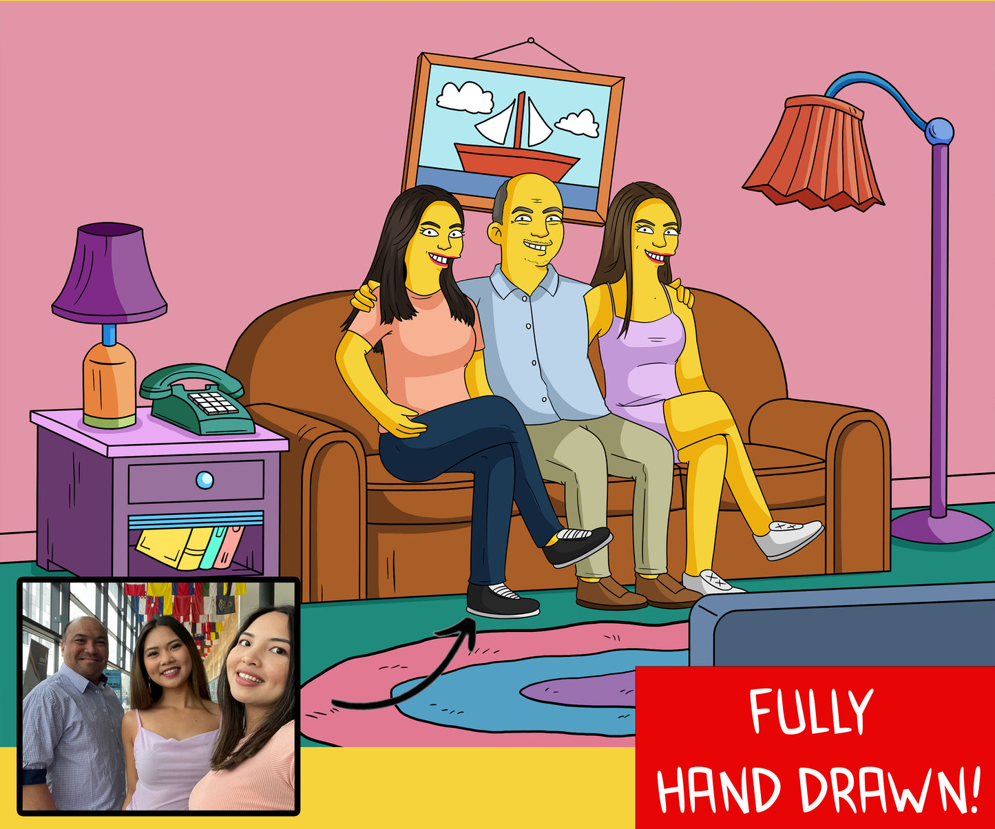 Simpsons Hand Drawn Portraits