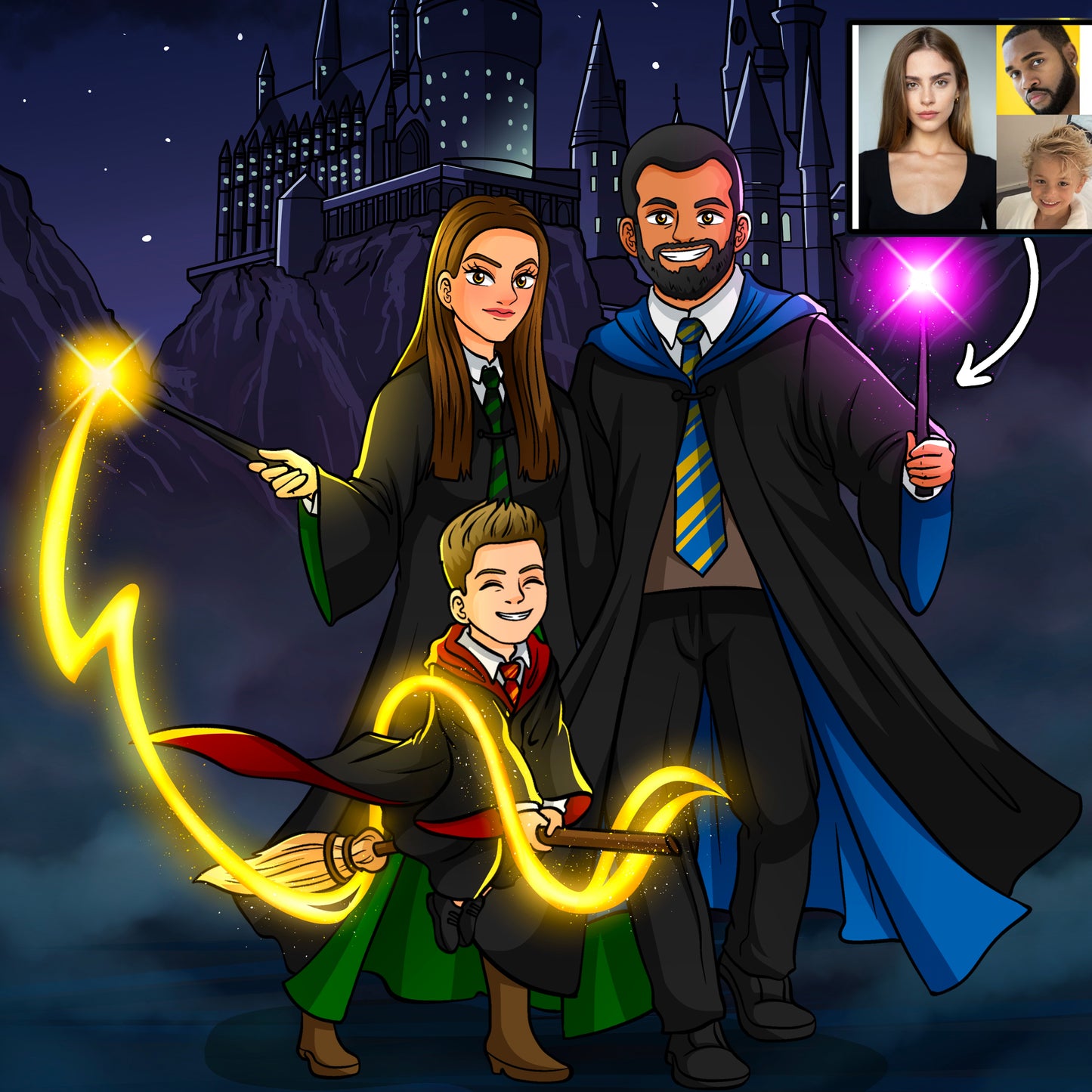 Harry-Potter Wizard Hand Drawn Portraits