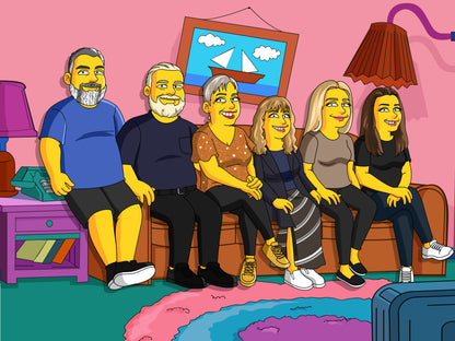 Simpsons Hand Drawn Portraits