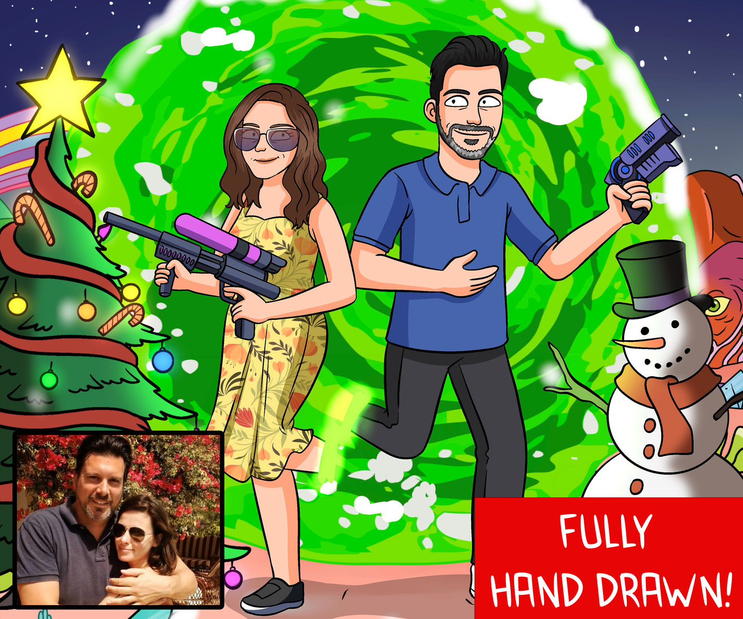 Rick & Morty Hand Drawn Portraits
