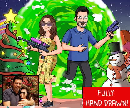 Rick & Morty Hand Drawn Portraits
