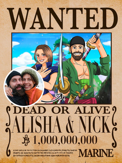 One-Piece Wanted Poster Portrait
