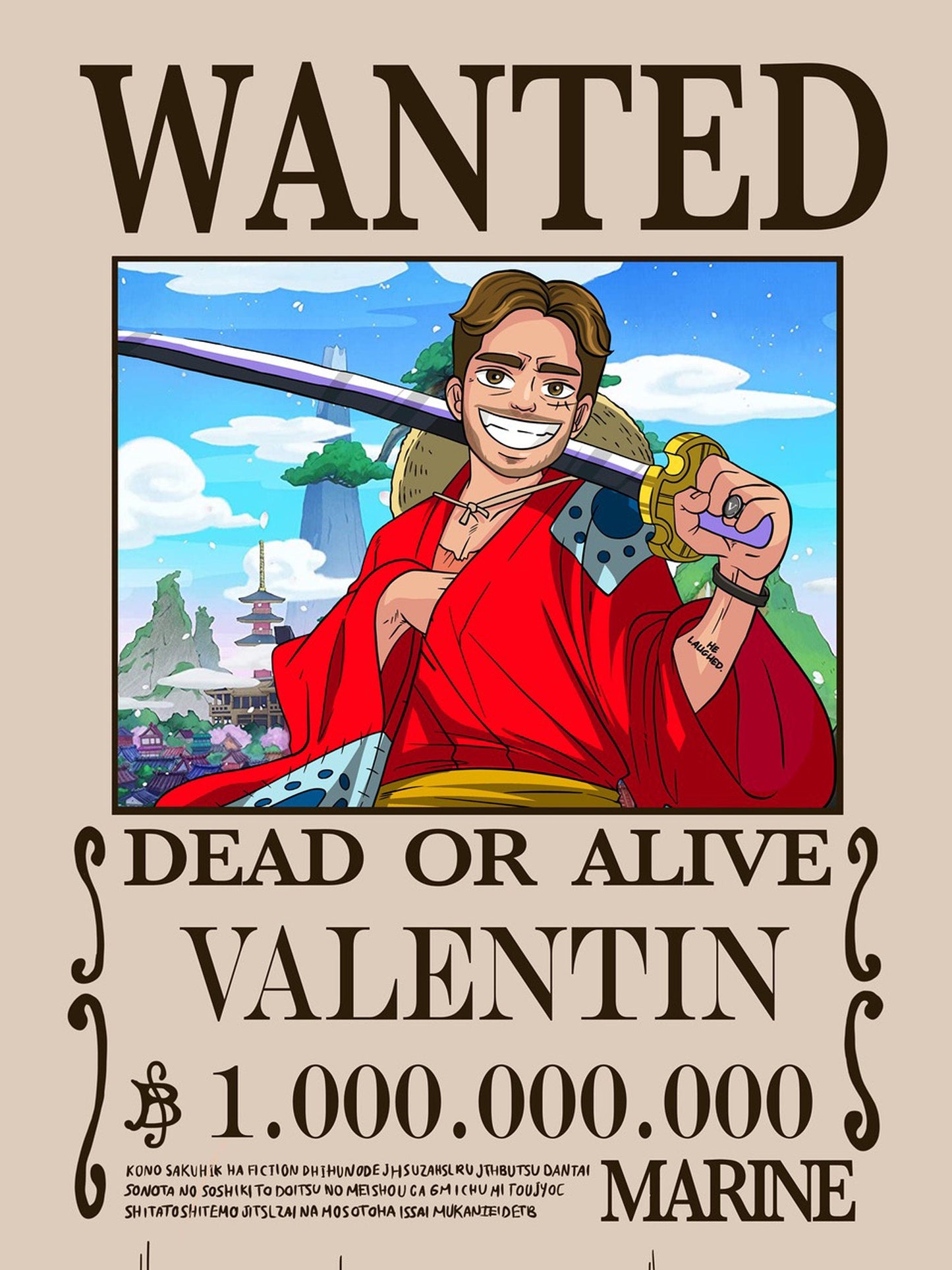 One-Piece Wanted Poster Portrait