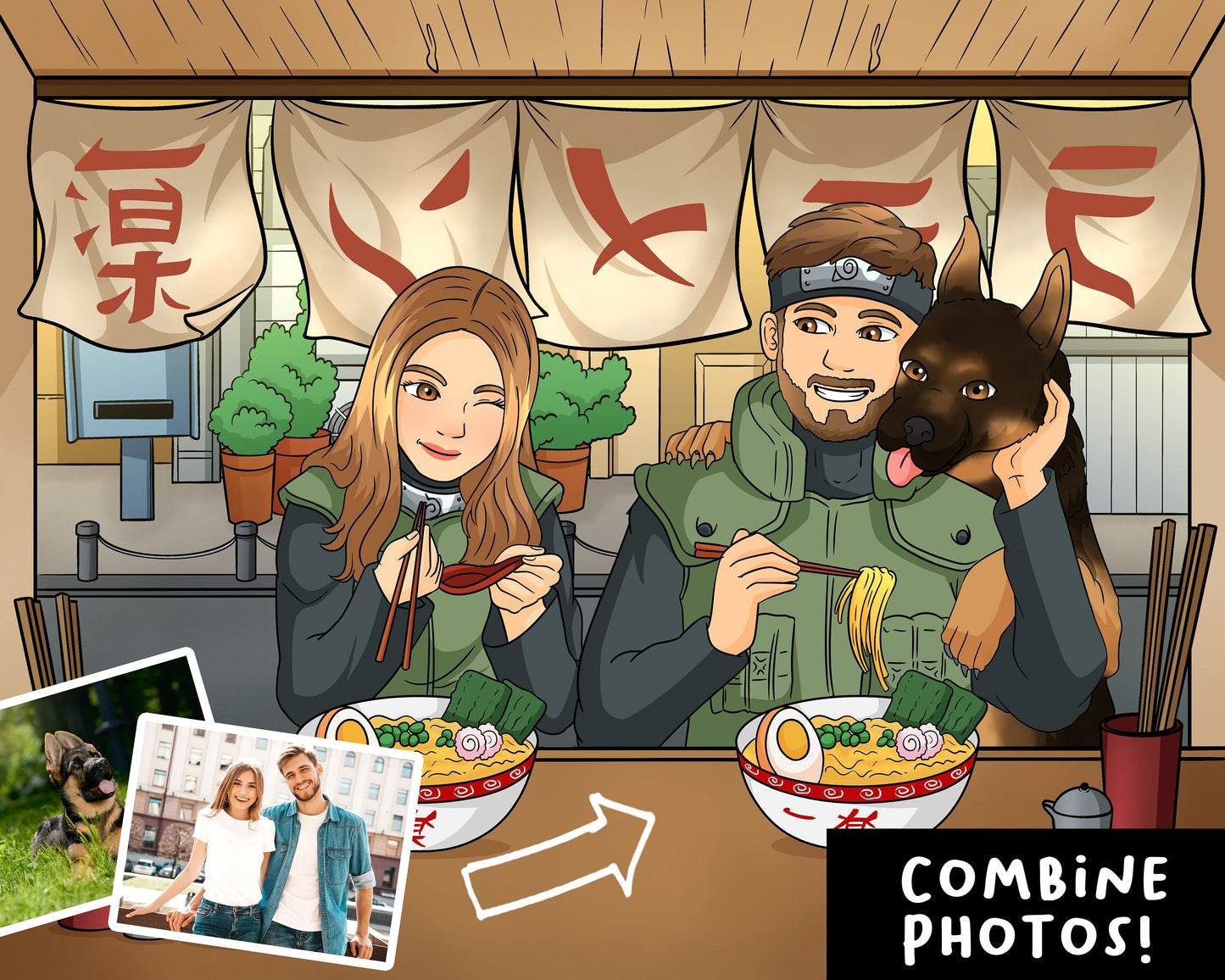 Naruto-Style Restaurant Portrait