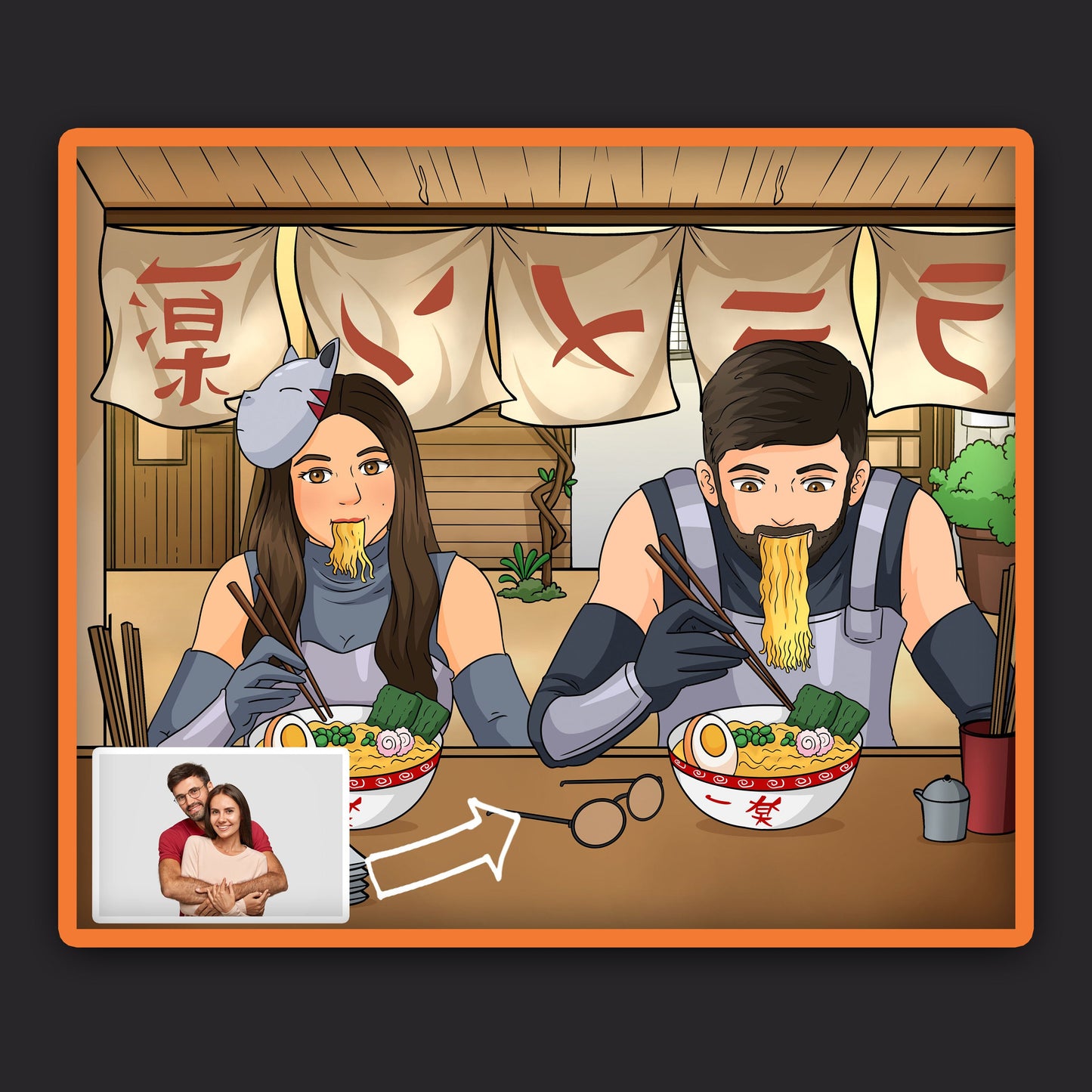 Naruto-Style Restaurant Portrait